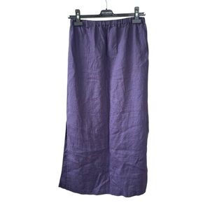 SPANNER Linen Midi Skirt Purple M